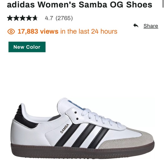 Adidas white of sambas men’s six - Picture 5 of 5